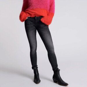 One Teaspoon Jeans Freebirds II Low Waist Stretch Skinny Denim Black Neutral